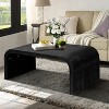 Damerin Vintage Deco Curved Center Coffee Table-Black - 3 of 4