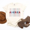 Simply Sage Market Women's America Stacked Short Sleeve Garment Dyed Tee - 3 of 4