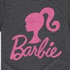 Boys' - Barbie - Barbie Logo Pink Glitter Short Sleeve Graphic T-Shirt - 2 of 4