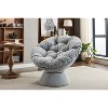 Lyngins Chenille 360 Barrel Swivel Accent Chair for Bedroom,Comfy Papasan Chair for Living Room,Apartment - 3 of 4