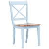 vidaXL Dining Chairs, 2 Pcs, Gray and Light Wood Solid Rubber Wood - 2 of 4