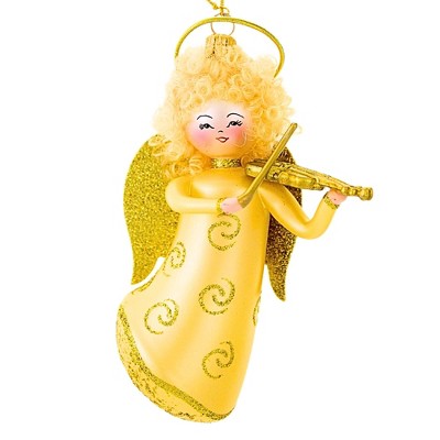 Italian Ornaments 5.0 Inch Seraphina Strings Angel Music Italian Tree Ornaments
