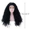Unique Bargains Women's Long Water Wave Lace Front Wigs with Wig Cap 24" 1PC - 2 of 4