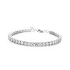 14K Gold Genuine Crystal Tennis Bracelet - 2 of 3
