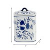 Decorative Jar Ceramic Ceramic Floral Chinoiserie Pattern 8" Tall Blue and White Finish Home Office Bedroom Living Room Decor Accent - 4 of 4