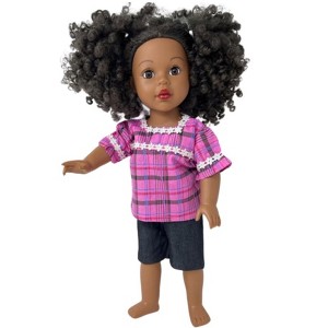 Doll Clothes Superstore Denim Short Set Fits 18 Inch Girl Dolls Like American Girl Our Generation My Life Dolls - 1 of 4