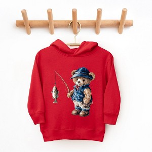 The Juniper Shop Teddy Bear Fisherman Toddler Graphic Hoodie - 1 of 3