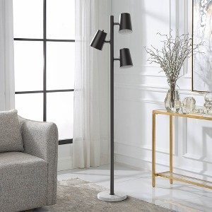 Maxax 62" Black Standing Floor Lamp with 3 Lights for Bedroom - 1 of 4