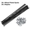 Unique Bargains Bicycle Steel Spokes 14G Bike Spoke with Nipples Black 11.42" 36 Pcs - 4 of 4