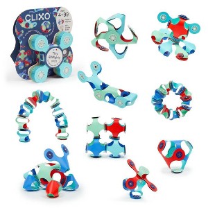 Clixo Tiny & Mighty Marine Magnetic Set: 9 Flexible Piece STEM