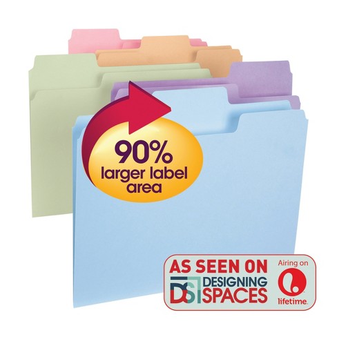Buy Poly Colored File Folders With Slash Pocket, 1/3-cut Tabs