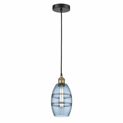 Vaz - 1 Light Cord Hung Mini Pendant In Industrial Style-8.13 Inches Tall and 5.88 Inches Wide
