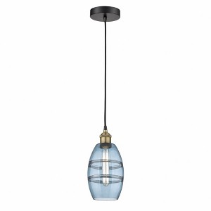 Vaz - 1 Light Cord Hung Mini Pendant In Industrial Style-8.13 Inches Tall and 5.88 Inches Wide - 1 of 1
