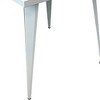 HomeRoots 32" White Steel and Metal Square Dining Table - 4 of 4