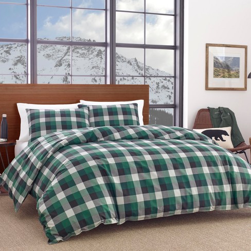 Birch Cove Plaid Duvet Cover Set Green Eddie Bauer Target