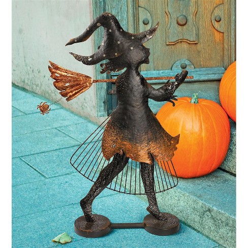 Design Toscano Bewitched Blaise Metal Silhouette Witch Statue : Target