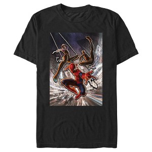 Men's Spider-Man Superhero Team in Action T-Shirt - 1 of 4