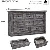 Mastgoal 61" Farmhouse Dresser with 8 Drawers, Rustic Wood Closet Storage with Roman Column for Bedroom - 4 of 4