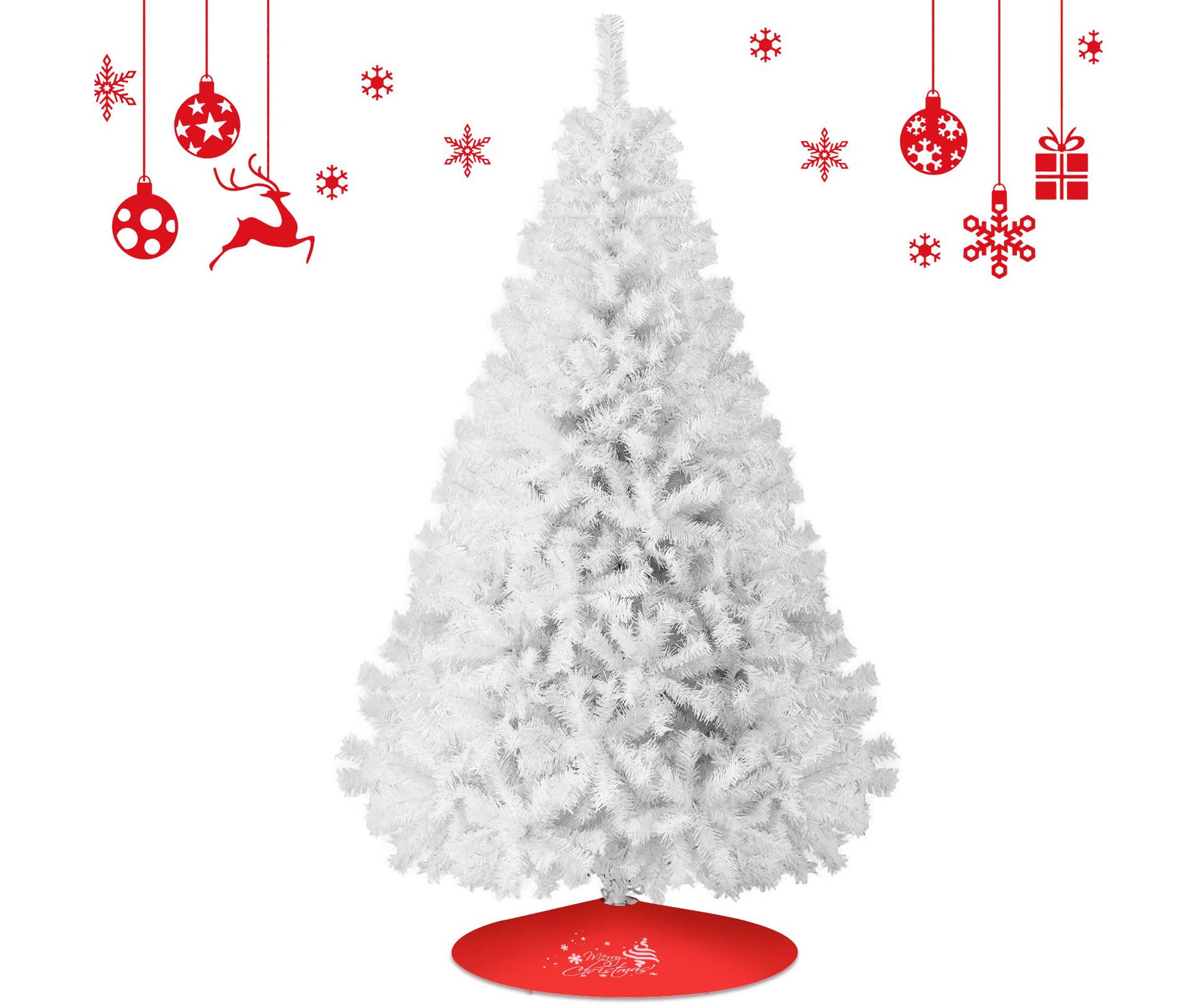 7Ft/8FT Artificial Holiday Christmas Tree white 8ft