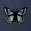 Dalix Butterfly Embroidery Washed Hoodie Sweatshirt Hoodie Fleece Relaxed Fit Lounge Womens - 2 of 4