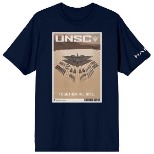HALO UNSC Together We Rise Adult Navy Short Sleeve Tee - 1 of 4
