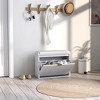 HOMCOM Shoe Bench with Padded Seat Cushion and Flip-Drawer, Entryway Bench - 2 of 4