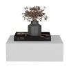 Floating Nightstand 5"H, Modern Wall-Mounted Bedside Shelf with Drawer, White - 2 of 4