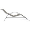 vidaXL Sunlounger Textilene and Aluminum Taupe - 3 of 4