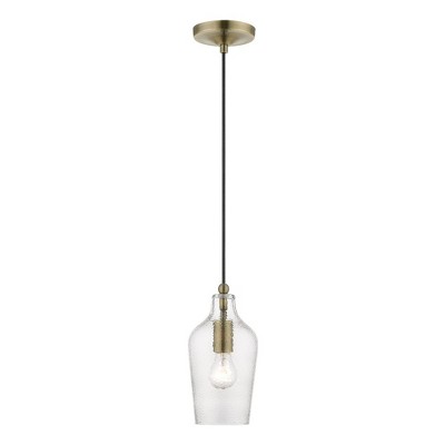 Livex Lighting Avery 1 - Light Pendant in  Antique Brass