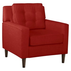 Skyline Custom Upholstered Arm Chair - Skyline Furniture , Linen Antique Red