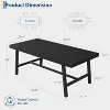 Suitable for 6-8 People, 71.5" Long Wooden Kitchen Table with Base, Adjustable Legs, Sturdy Metal Frame and Rustic Finish, Suitable for Dining Room - 2 of 4