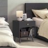 Small Bedside Table with Drawer - Nightstand, Elegant Nightstand Doubles as a Small Bedside Table with Drawer Open Compartment - image 2 of 4