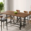 MAYEERTY 62.99" Bar Table, Farmhouse Pub Bar Counter Height Table(without Footrest) - 3 of 4