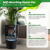 1-Pair Black Self-Watering Planters – 21.7” Tall, Water Level Gauge, Tall-Round Series – For Large Plants - 4 of 4