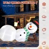 SEVOBAL Inflatable Holiday Decorations 9.8 FT Christmas Inflatable Decoration Inflatable Snowman Blow Up Yard Decorations, White, 118"*33.54"*70.8" - 3 of 4