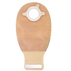 ConvaTec Natura+ Drainable Pouch, 12", 1-Sided Comfort Panel, InvisiClose Tail Closure, Transparent, 57mm (2  1/4") Flange, 10/Box - 1 of 3