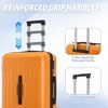 Gulches 3-Piece Luggage Set: 20"/24"/28" Black & Orange ABS Spinner Suitcases with TSA Lock - 4 of 4