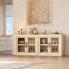 70.8" Mid Century Modern Sideboard Buffet Cabinet with 4 Doors, Wood Storage Credenza for Living Room, Kitchen & Hallway - 3 of 4