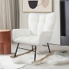 Teddy Fabric Upholstered Rocking Chair for Living Room - 2 of 4
