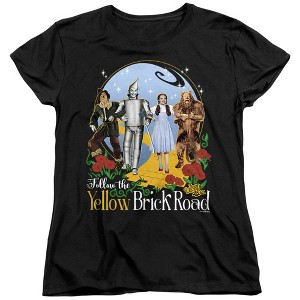 Women's The Wizard Of Oz Yellow Brick Road T-Shirt - 1 of 4