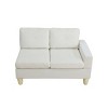 AndMakers 95.5 in. W Square Arm 4-piece L Shaped Polyester Modern Sectional Sofa in Beige - 4 of 4