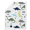 Sweet Jojo Designs Boy Baby Security Blanket Mod Dinosaur Blue Green and Grey - 3 of 4