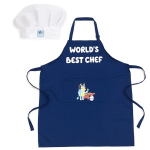 Bluey Adult Twill Apron and Chef Hat Cooking Set - 1 of 4