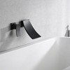 Sumerain Matte Black Tub Faucet Waterfall Wall Mounted Bathtub Filler Left-Handed Single Handle - 4 of 4
