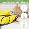 Simple Trending 3-Tier Fruit Basket Bowl Vegetable Organizer, Removable Snack Storage, Metal Wire Basket for Bread Produce, Black - 4 of 4
