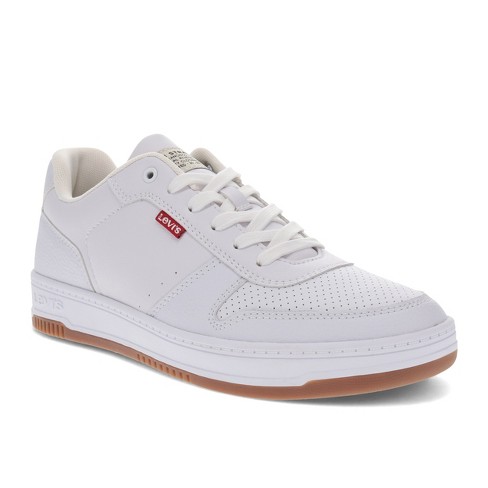 Levi's Mens Drive Lo Vegan Synthetic Leather Casual Lace-up Sneaker Shoe,  White/gum, Size 7 : Target