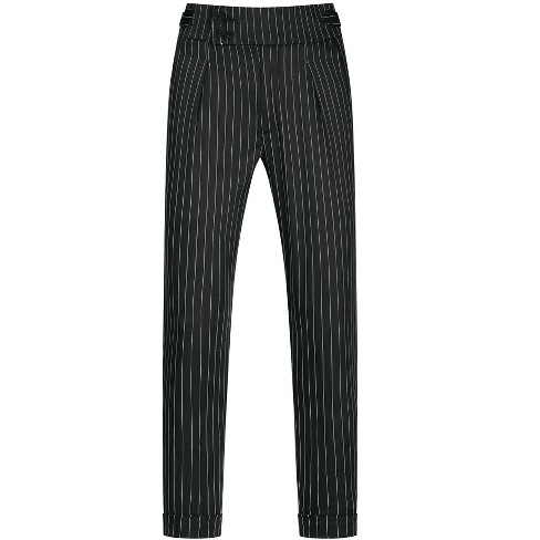 Black striped dress pants online