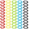 QMET Pack of 35 Stretchable Plastic Bracelet Wrist Coil Wrist band Key Ring  Chain Holder Tag (7 COLORS MIXED)