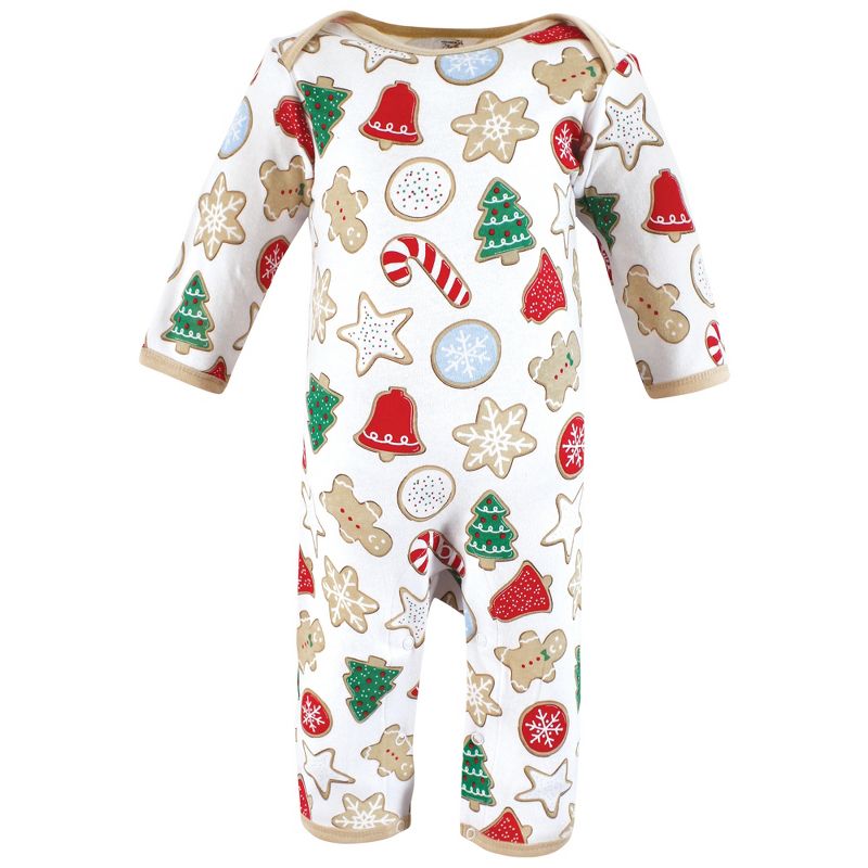 Touched by Nature Unisex Baby Organic Cotton Coveralls, Christmas Cookies, 5 of 6