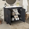 KWPZQEB Bathroom Vanity with Ceramic Basin, Undermount Vanity Sink Cabinet with 2 Doors and Adjustable Shelf, Wooden Cabinet with Sink - 3 of 4